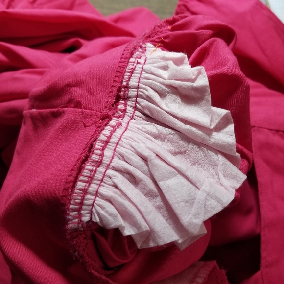 💖 Handmade Fuchsia Puff Sleeve Dress Cottagecore M 👗 - Picture 6 of 9